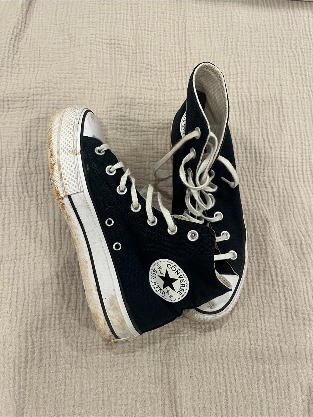 Chunky Converse Black and White High-Top Sneakers